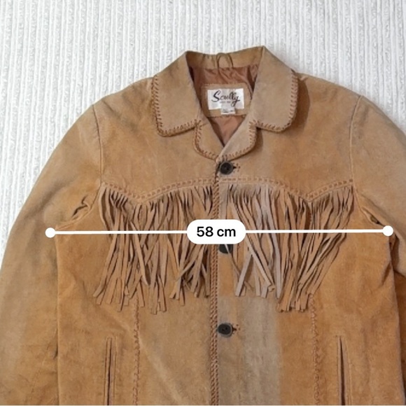 Vintage Scully Tan Suede Fringe Jacket for Men - Picture 6 of 10
